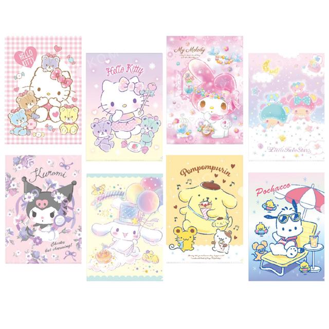 小禮堂 Sanrio 三麗鷗 A4 L型資料夾 Kitty 美樂蒂 雙子星 布丁狗