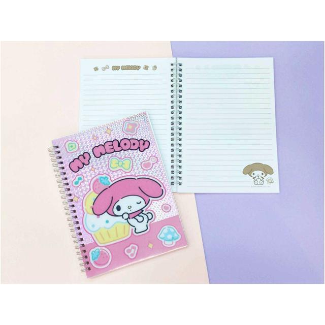 小禮堂 Sanrio 三麗鷗 鐳射線圈筆記本 (動作款) 美樂蒂 大耳狗 酷洛米 帕恰狗