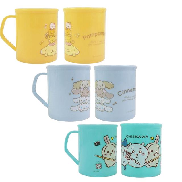 小禮堂 Sanrio 三麗鷗 吉伊卡哇 單耳塑膠杯 300ml 布丁狗 大耳狗