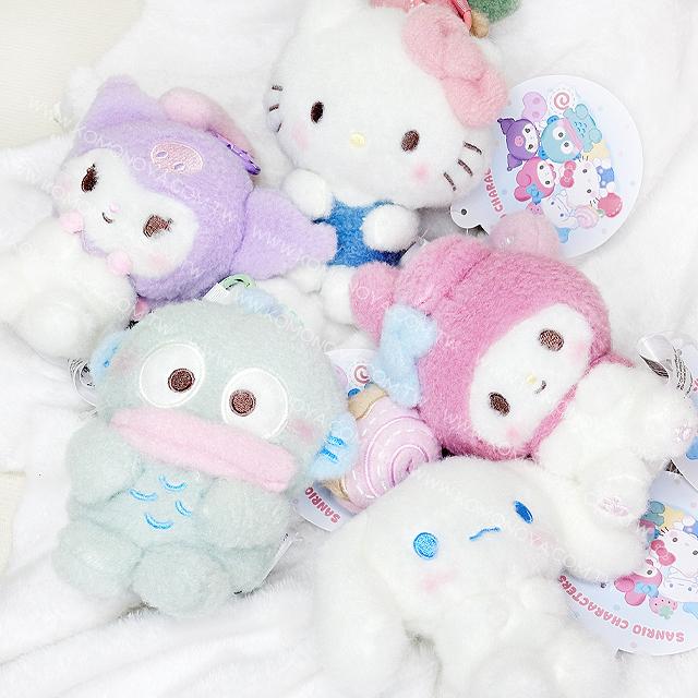 小禮堂 Sanrio 三麗鷗 絨毛玩偶吊飾 (毛茸茸棉花系列) Hello Kitty 美樂蒂 大耳狗