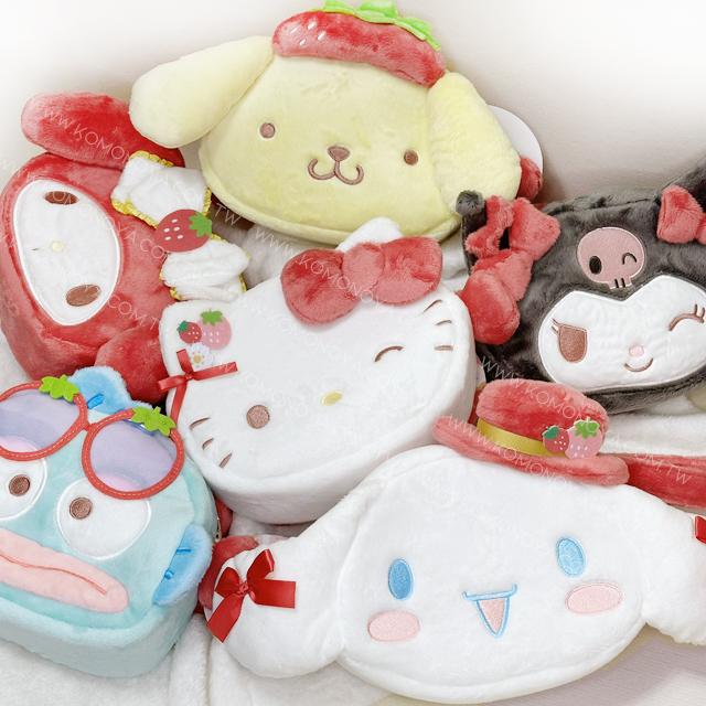 小禮堂 Sanrio 三麗鷗 造型絨毛斜背包 (草莓新聞50週年) Hello Kitty 美樂蒂 大耳狗