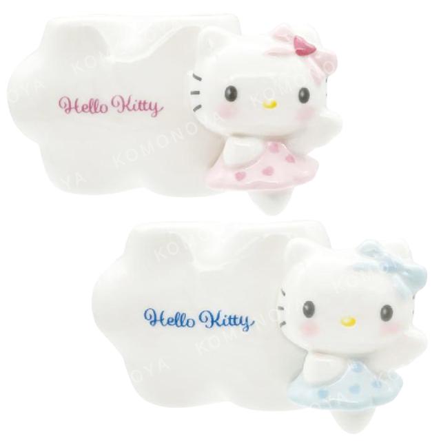 小禮堂 Sanrio 三麗鷗 Hello Kitty 陶瓷造型牙刷架 (天使款)