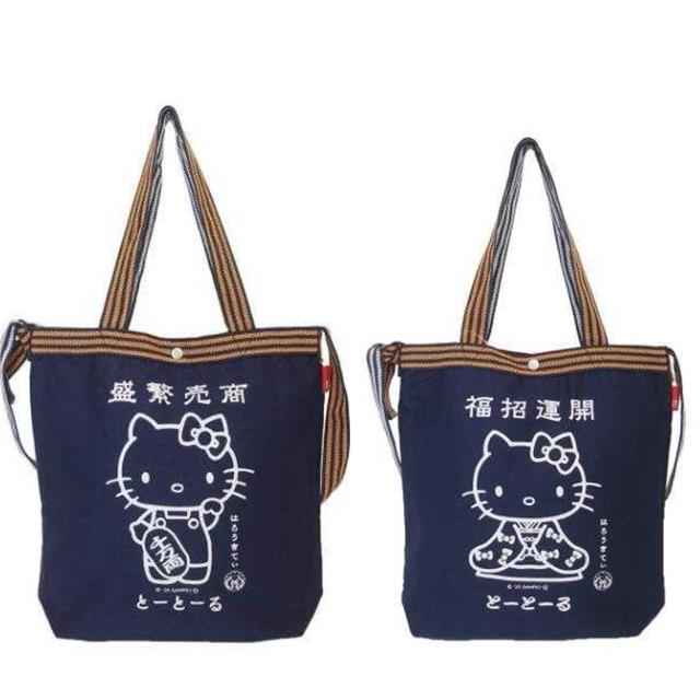 小禮堂 Sanrio 三麗鷗 Hello Kitty x ROOTOTE 手提斜背兩用直立式背包 (吉祥話)