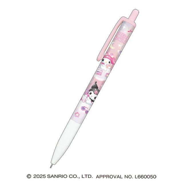小禮堂 Sanrio 三麗鷗 美樂蒂 酷洛米 自動鉛筆 0.5mm (粉紫電話款)