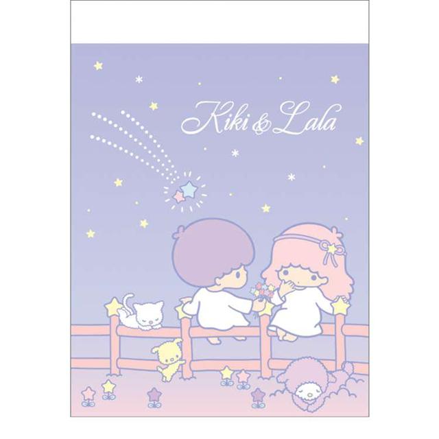 小禮堂 Sanrio 三麗鷗 雙子星 迷你便條本 (紫圍欄星空款)