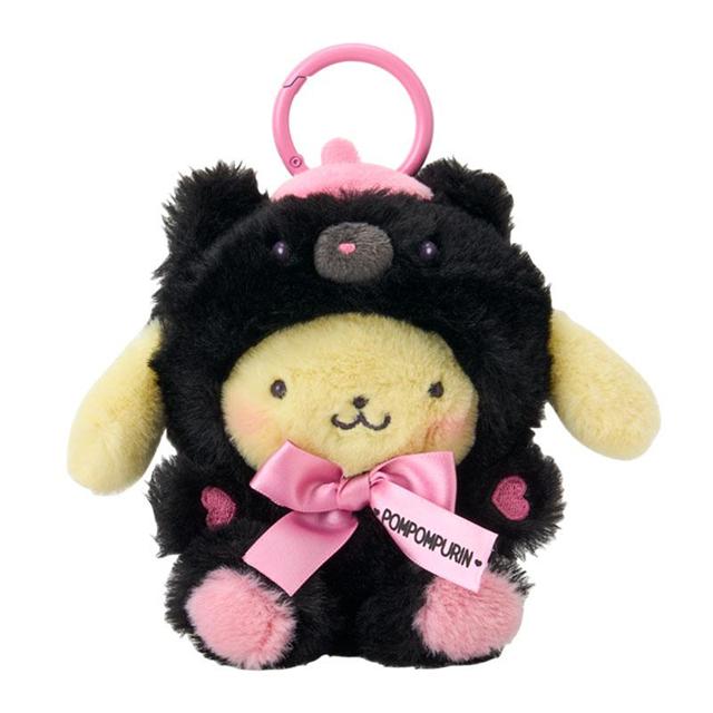 小禮堂 Sanrio 三麗鷗 布丁狗 絨毛玩偶吊飾 (blacknpink熊熊)