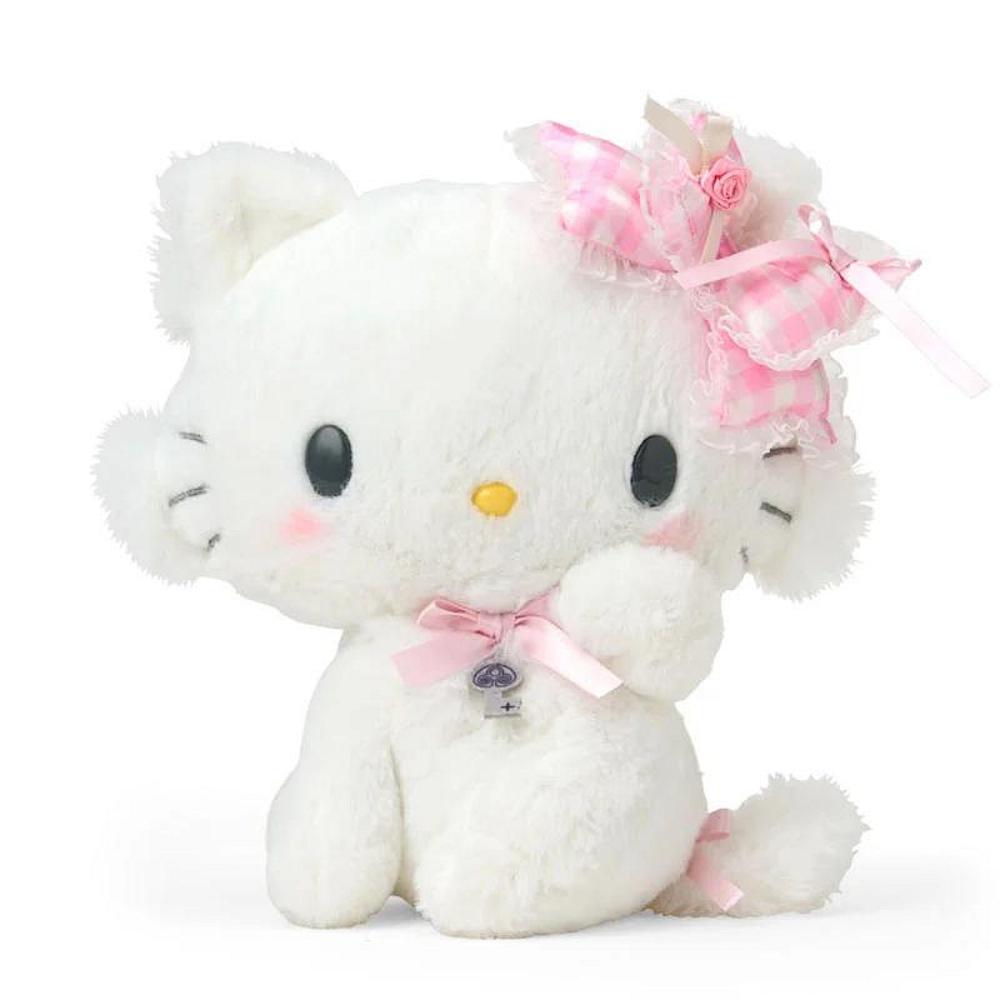 小禮堂 Sanrio 三麗鷗 Charmmy Kitty 絨毛玩偶娃娃 (格紋緞帶)