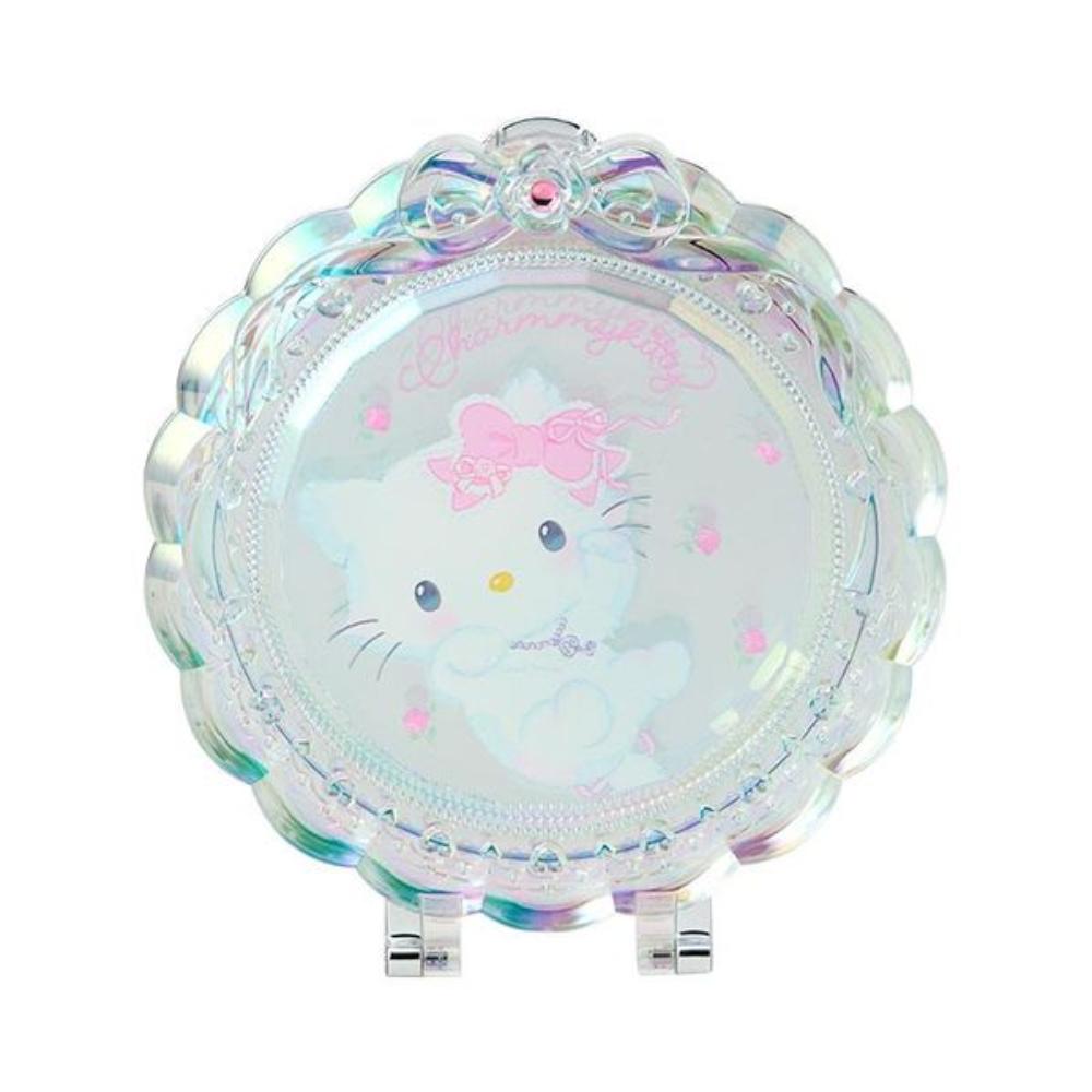小禮堂 Sanrio 三麗鷗 Charmmy Kitty 造型隨身鏡 (格紋緞帶)