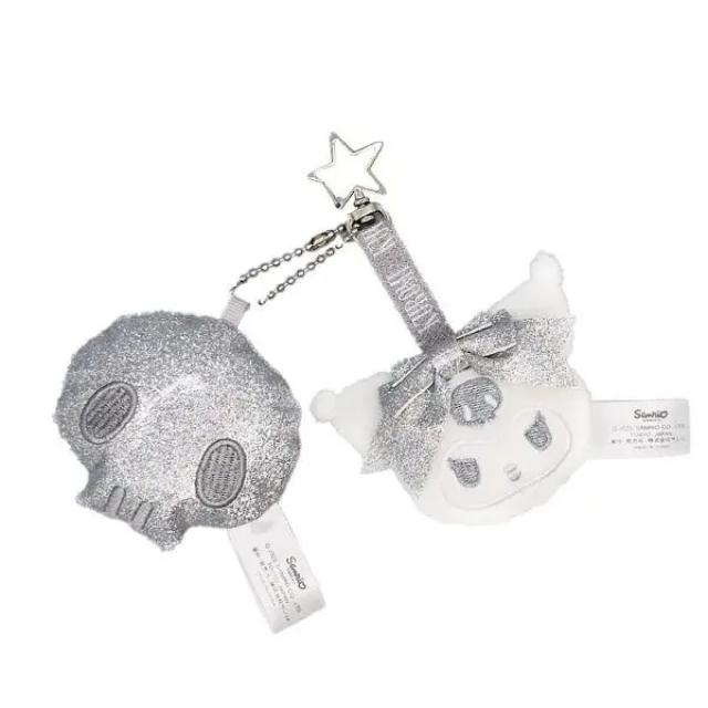 小禮堂 Sanrio 三麗鷗 酷洛米 絨毛造型玩偶吊飾 (銀緞帶款)