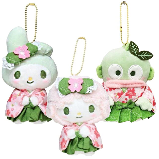 小禮堂 Sanrio 三麗鷗 絨毛吊飾娃娃 (和風抹茶款) Kitty 美樂蒂 Piano 人魚漢頓