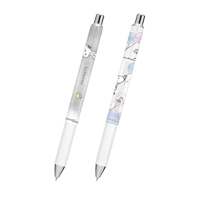 小禮堂 史努比 Energel 油性原子筆 0.5mm (白桿款)