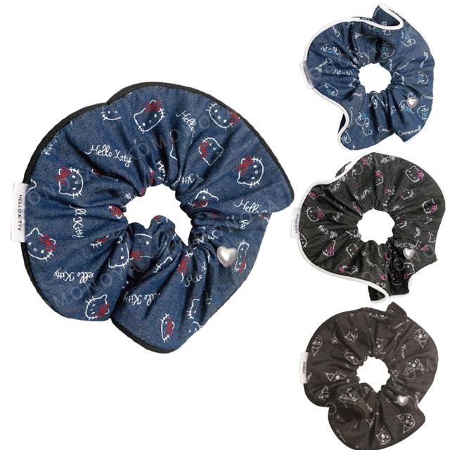 小禮堂 Sanrio 三麗鷗 大腸圈 (牛仔滿版款) Kitty 大耳狗 酷洛米