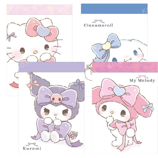 小禮堂 Sanrio 三麗鷗 迷你便條本 (緞帶款) Kitty 酷洛米 大耳狗 美樂蒂