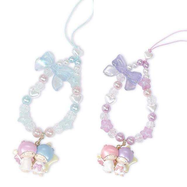 小禮堂 Sanrio 三麗鷗 雙子星 造型手機掛繩 (蝴蝶款款)