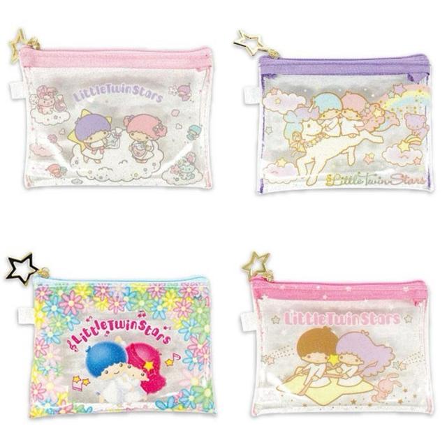 小禮堂 Sanrio 三麗鷗 雙子星 迷你PVC透明收納包 (星星拉鍊款)