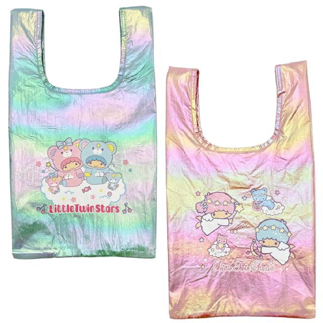 小禮堂 Sanrio 三麗鷗 雙子星 極光手提袋