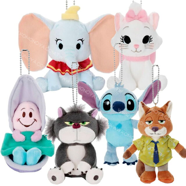 小禮堂 Disney 迪士尼 絨毛吊飾娃娃 (全身款) 瑪麗貓 小飛象 牡蠣寶寶 史迪奇 路西法 尼克