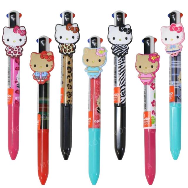 小禮堂 Sanrio 三麗鷗 Hello Kitty 造型四色原子筆 0.5mm