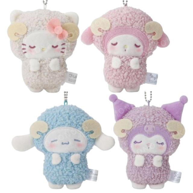 小禮堂 Sanrio 三麗鷗 絨毛玩偶吊飾 (羊咩咩款) 大耳狗 酷洛米 美樂蒂