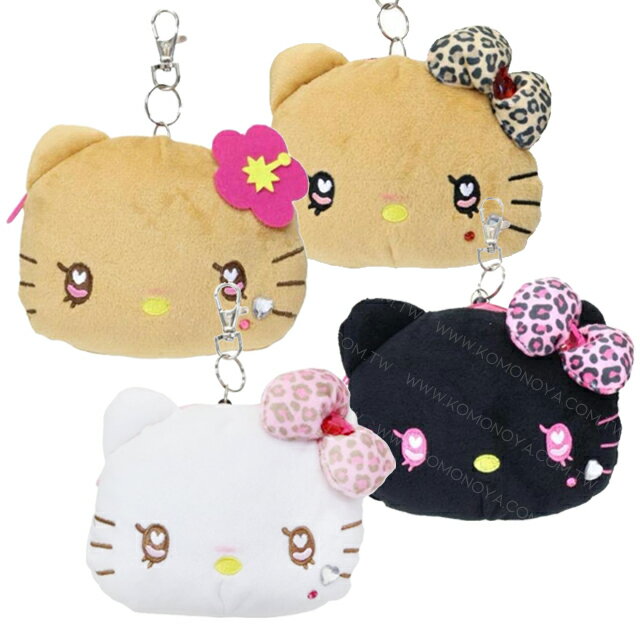 小禮堂 Sanrio 三麗鷗 Hello Kitty 絨毛大頭伸縮票卡零錢包 (大臉款)