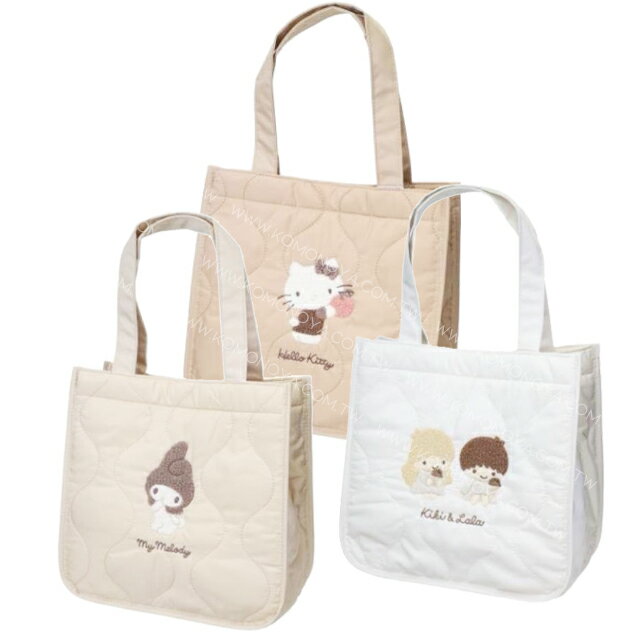 小禮堂 Sanrio 三麗鷗 刺繡迷你手提包 (復古款) Kitty 雙子星 美樂蒂