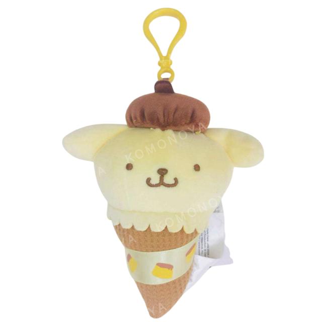 小禮堂 Sanrio 三麗鷗 布丁狗 絨毛玩偶吊飾 (冰淇淋款)
