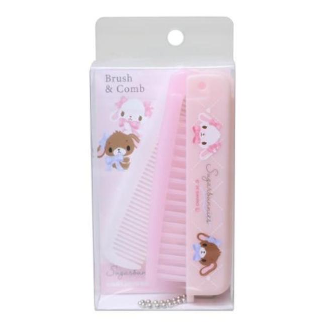 小禮堂 Sanrio 三麗鷗 蜜糖邦尼 兩用折疊梳 (緞帶款)