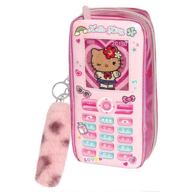 小禮堂 Sanrio 三麗鷗 Hello Kitty 皮質造型收納包 (手機款)