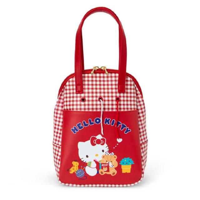 小禮堂 Sanrio 三麗鷗 Hello Kitty 皮質手提工藝包 (復古系列)