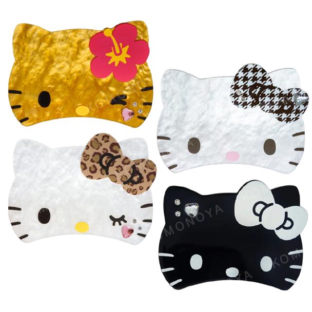 小禮堂 Sanrio 三麗鷗 Hello Kitty 貝母紋造型鯊魚夾 (大頭款)