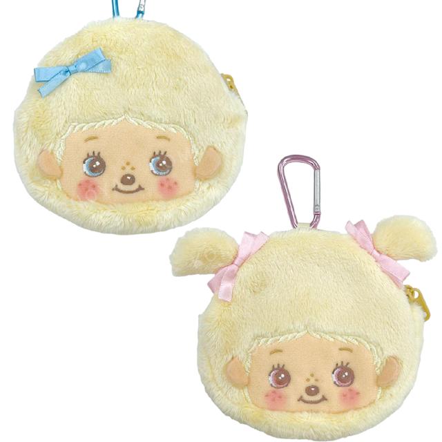 小禮堂 Monchhichi 絨毛造型零錢包吊飾 (金髮大臉款)