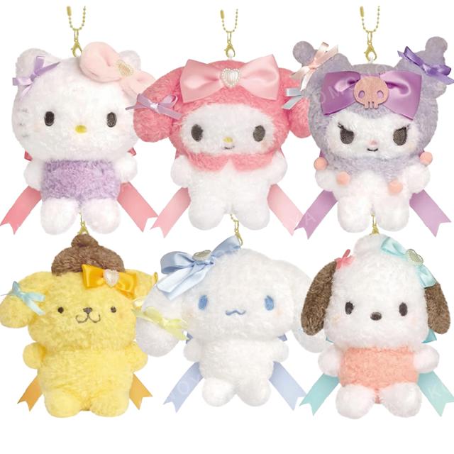 小禮堂 Sanrio 三麗鷗 絨毛玩偶吊飾 (大緞帶款) Kitty 大耳狗 布丁狗 帕恰狗