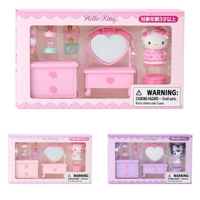 小禮堂 Sanrio 三麗鷗 家家酒玩具組 (梳妝台) Kitty 美樂蒂 酷洛米