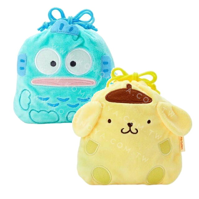 小禮堂 Sanrio 三麗鷗 造型束口收納袋 (立體耳朵款) 布丁狗 人魚漢頓