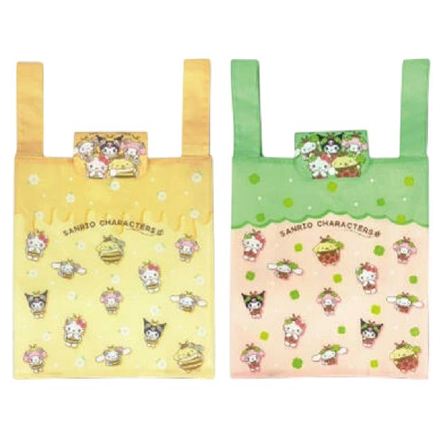 小禮堂 Sanrio 三麗鷗 Hello Kitty 摺疊環保購物袋 (蜜蜂/瓢蟲系列)
