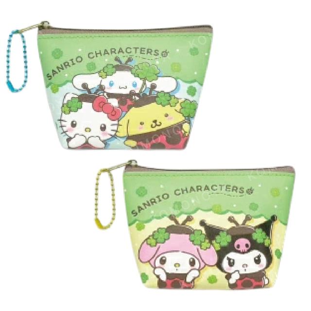 小禮堂 Sanrio 三麗鷗大集合 皮質三角零錢包吊飾 (瓢蟲系列)
