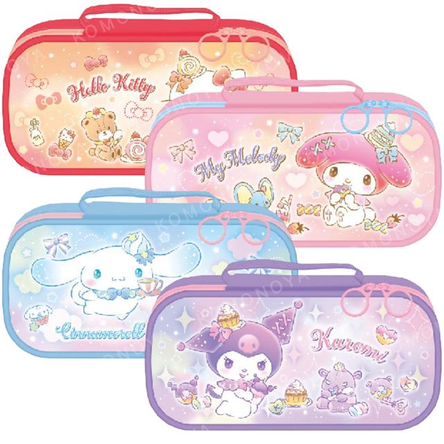 小禮堂 Sanrio 三麗鷗 PVC手提拉鍊筆袋 (甜點款) Kitty 美樂蒂 大耳狗 酷洛米