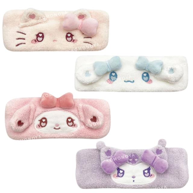 小禮堂 Sanrio 三麗鷗 絨毛吸水髮帶 (愛心眼) Kitty 美樂蒂 酷洛米 大耳狗