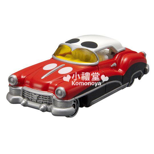 小禮堂 迪士尼 米奇 TOMICA小汽車《紅.轎車》DM-01經典造型值得收藏