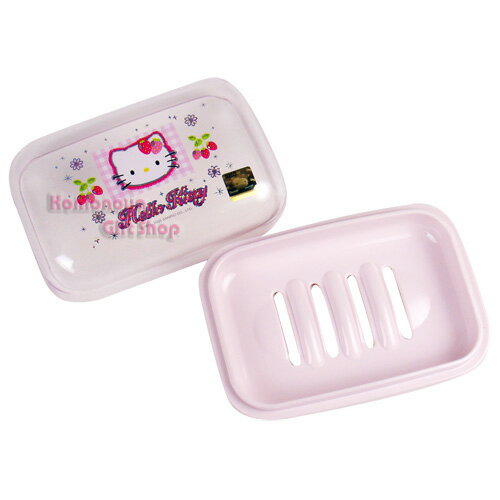 <br/><br/>  〔小禮堂韓國館〕Hello Kitty 透明蓋皂盒《粉紅.草莓》輕鬆美化室內空間<br/><br/>