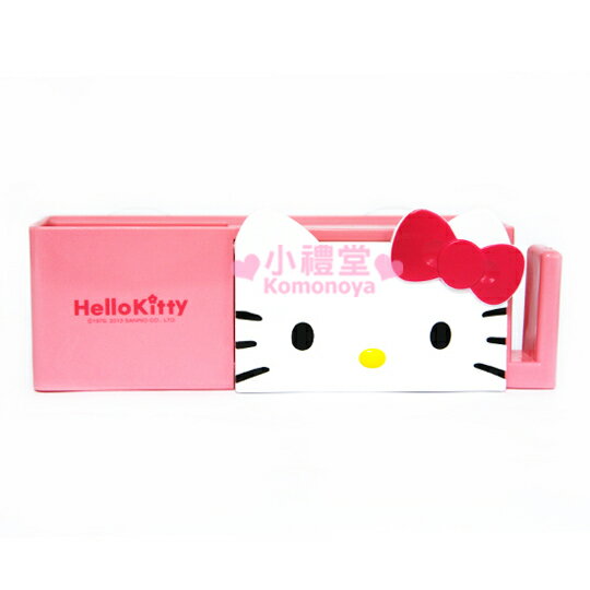 <br/><br/>  〔小禮堂韓國館〕Hello Kitty 造型掀蓋牙刷架《粉.大臉》可掛五支牙刷<br/><br/>