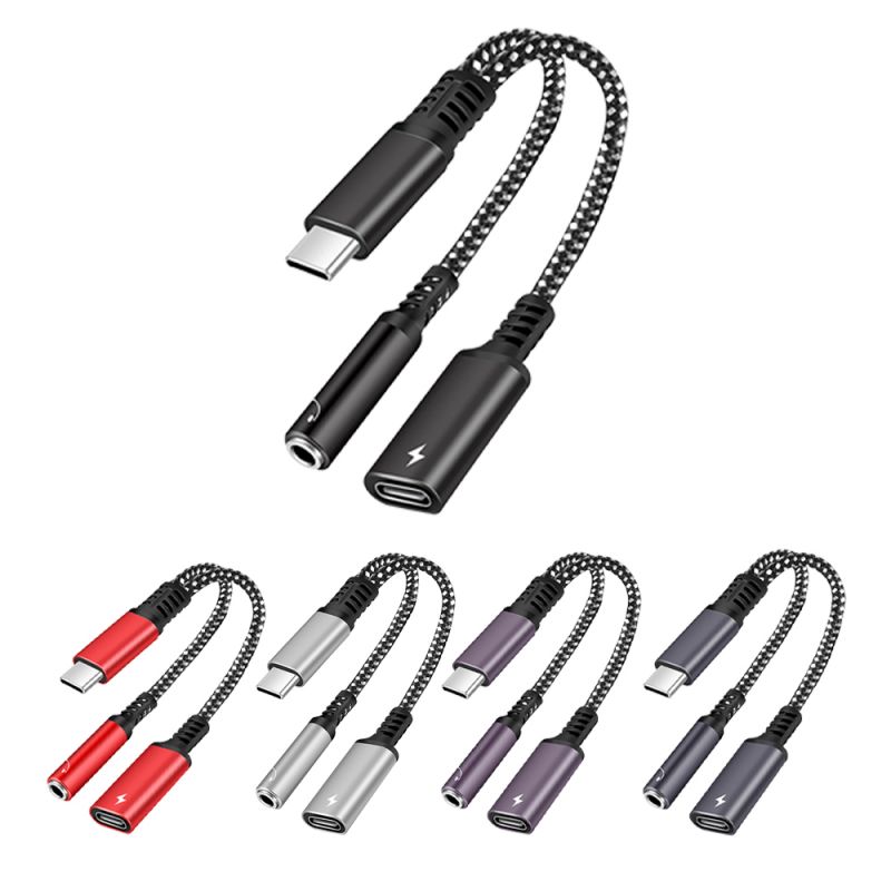 MiraScreen Type-C to Type-C+3.5mm 可充電音源轉接線 音源線 耳機線 數位解碼 高相容性 【愛瘋潮】