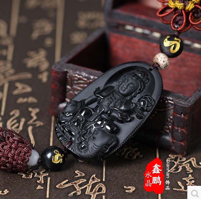 黑曜石生肖蛇普賢菩薩本命佛車掛申巳太歲符菩提守護神車掛 4