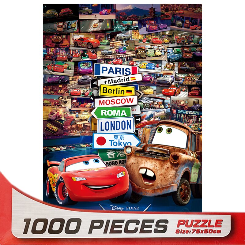 汽車總動員拼圖 1000片拼圖 QFT28B /一盒入(促620) 迪士尼 Disney Cars 世界大賽 75cm x 50cm 皮克斯 Pixar 正版授權拼圖 MIT製