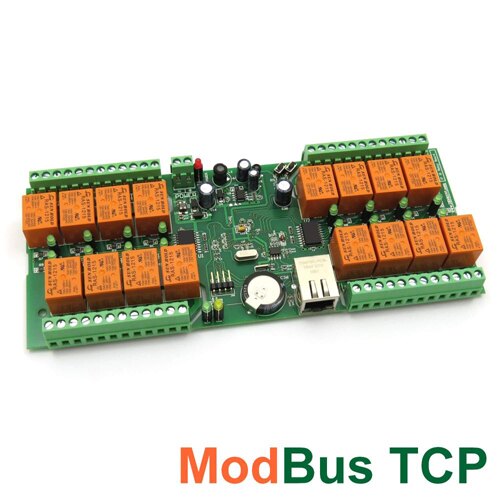 [2美國直購] denkovi 中繼板 smartDEN Modbus TCP Ethernet 16 Relay Board smartDEN IP-16R-MT-12V-PCB