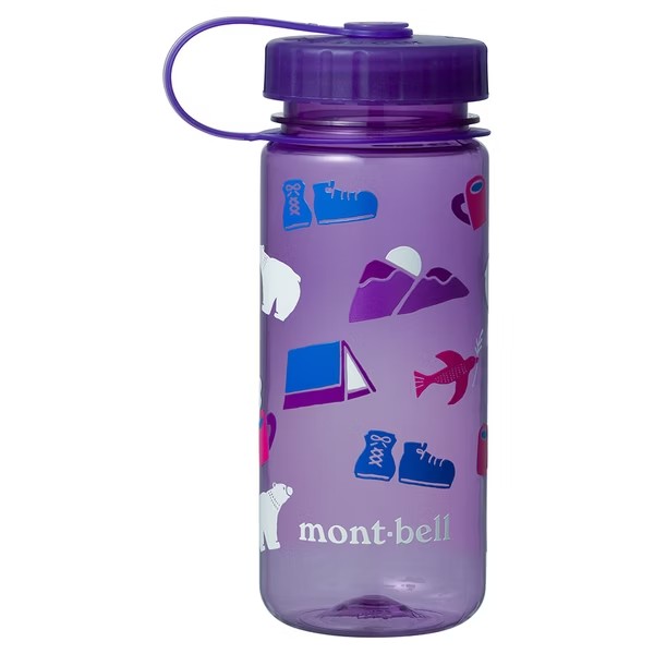 ├登山樂┤日本 mont-bell Print Clear Bottle 0.5L #6 水瓶紫 # 1134228PU