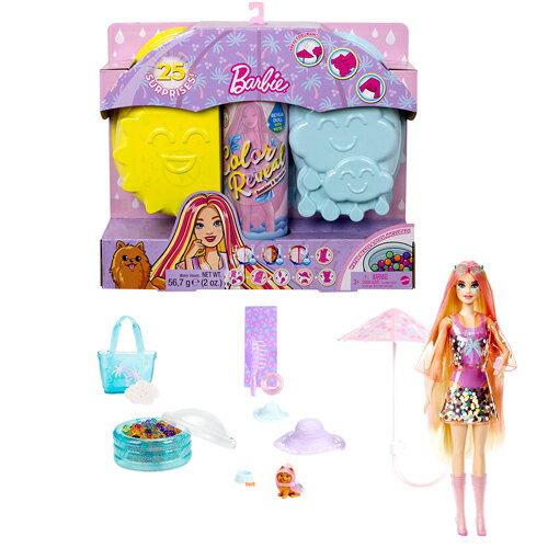Barbie芭比驚喜造型娃娃天氣組合 25個驚喜隨機開箱 女孩玩具 冷水變色【愛買】