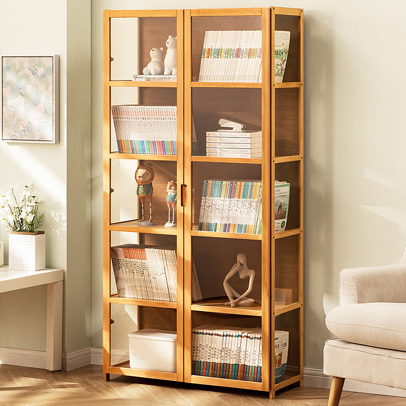 【限時優惠】書架置物架落地書柜子閱讀架兒童家用客廳收納柜多層儲物實木簡易