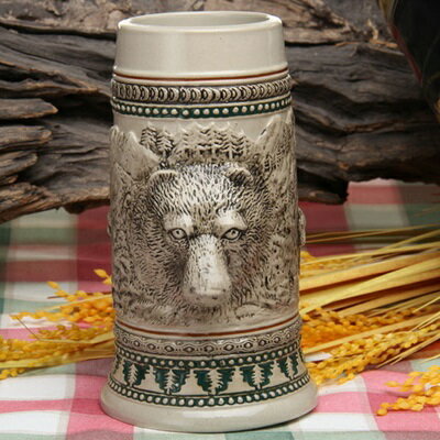 咖啡杯 彩繪馬克杯-立體生動熊浮雕陶瓷水杯72ax14【獨家進口】【米蘭精品】