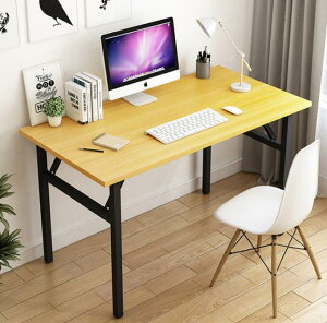 【可開發票】折疊桌子電腦桌臺式辦公室書桌簡約現代小戶型大人書房簡易辦公桌